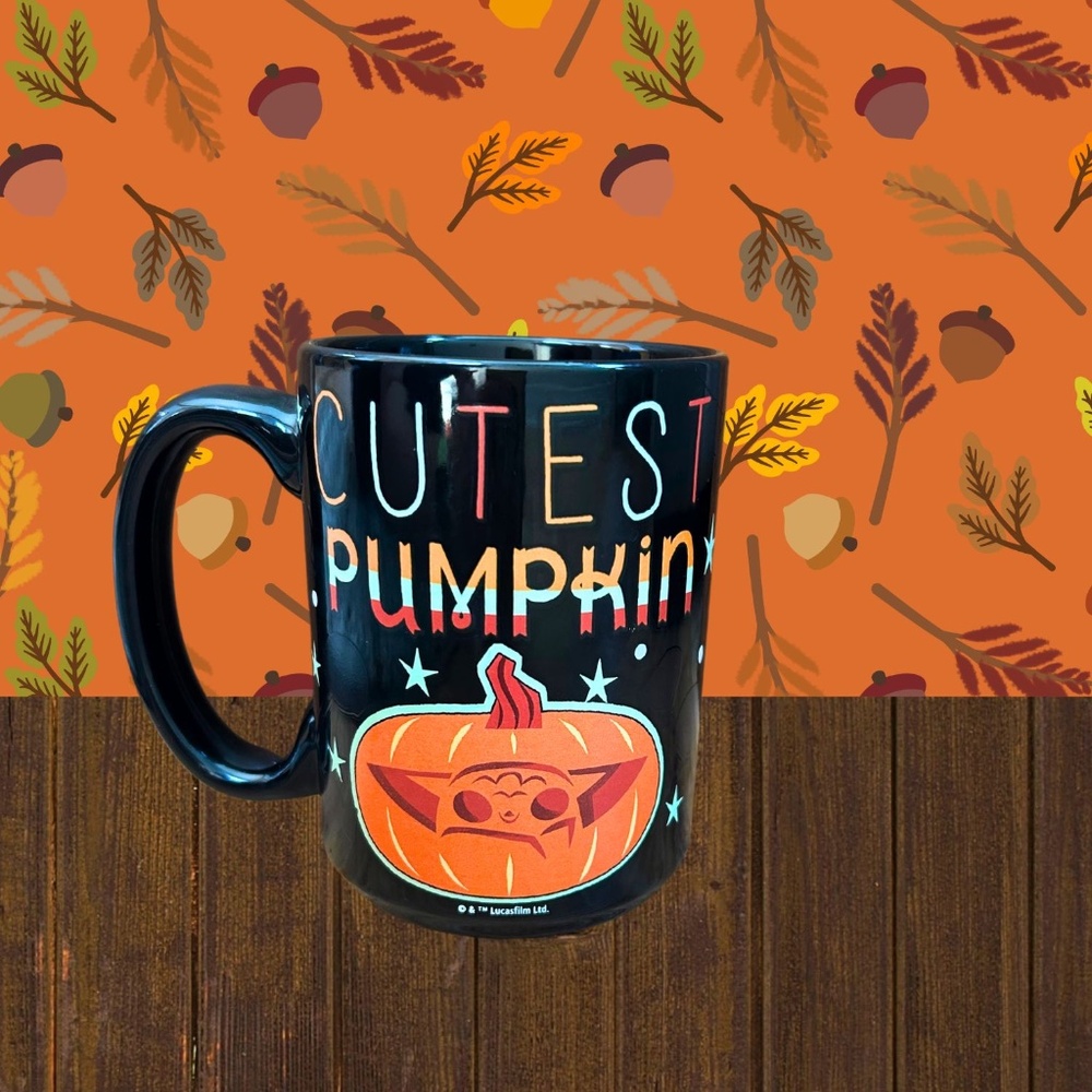 Baby Yoda Halloween Star Wars Mug, Grogu Pumpkin Autumn Star Wars Coffee Cup